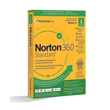 Norton Security 360 Standard, vícenásobná internetová ochrana
