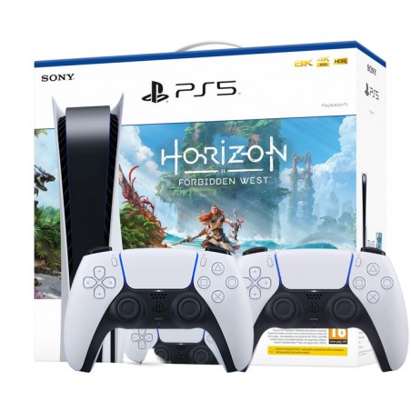 SKLADEM - Sony PlayStation 5 BluRay + Horizon Forbidden West CZ, 2x ovladač DualSense, herní konzole PS5, nový, zabalený, záruka