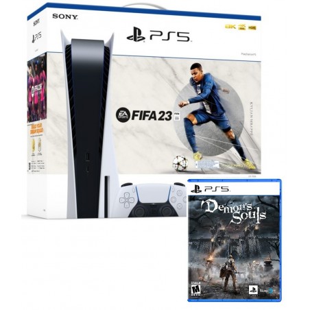 SKLADEM - Sony PlayStation 5 BluRay + FIFA 23 CZ + Demon's Souls, herní konzole PS5, nový, zabalený, záruka